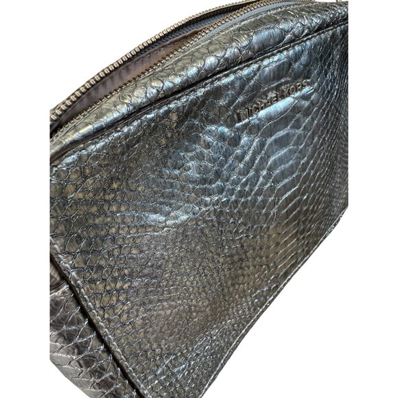 Michael Kors Metallic Snakeskin Crossbody Bag With Adjustable Strap & Chain Deta - Picture 6 of 9